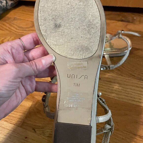 Fancy Gold Sandals - Picture 3 of 3